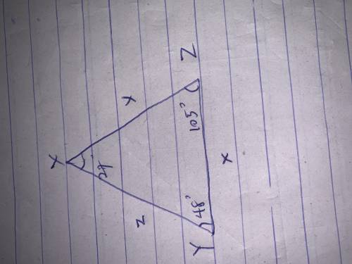 In △XYZ, m∠X = 27° and m∠Y = 48°. Which gives the sides of the triangle in order from shortest to lo