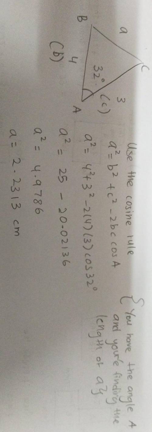Solve for a in this problem please