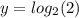 y = log_{2} (2 )