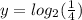 y = log_{2} (\frac{1}{4} )