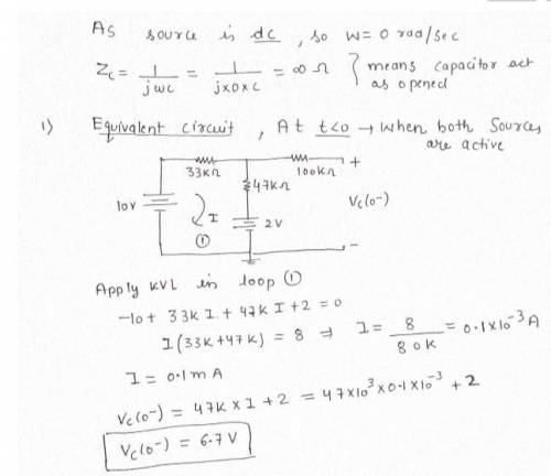 Using Circuit 5.1, answer the following questions. Calculate the voltage across the capacitor, assum