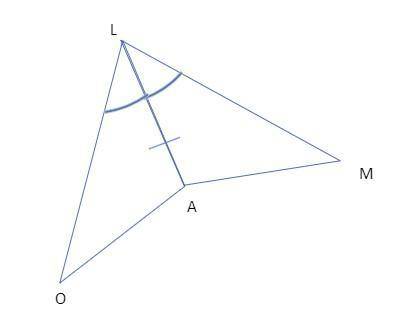 Triangles L O A and L A M share side L A. Angles O L A and A L M are congruent. What additional info