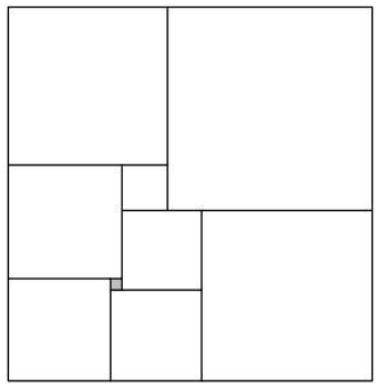 The lengths of the sides of these squares are 1 , 4 , 7 , 8 , 9 , 10 , 14 , 15 and 18. What is the a