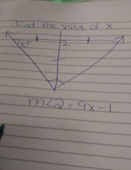 Find the value of x part 1a