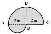 The figures in (a) and (b) below are made up of semicircles and quarter circles; the figure in (c)