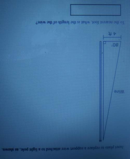 Janat plans to replace a support wire attached to a light pole, as shown.to the nearest
