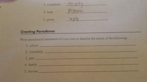 Write paradoxical statements for all 3