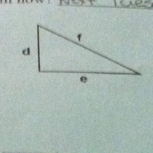 Wich letter is beside the hypotenuse? ?