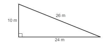 What is the area of the triangle?  m2