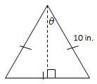 The height, h, of the equilateral triangle is given by h =5cotθ, where θ is 30 degrees. can someone