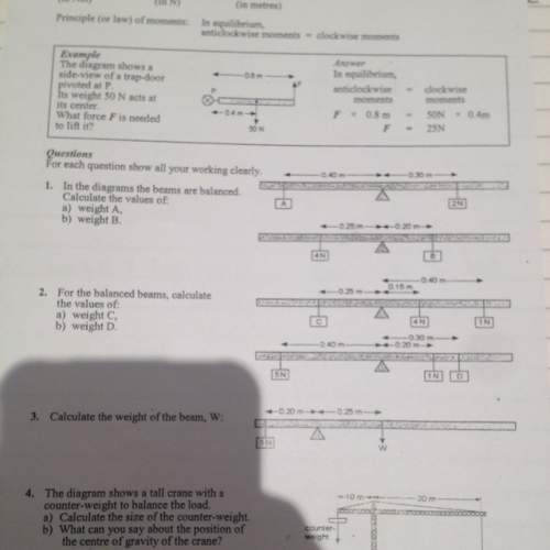 How do u work out weight c and d and what r the answers