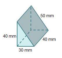 An eraser is in the shape of a triangular prism. its dimensions are shown in the diagram. what is su
