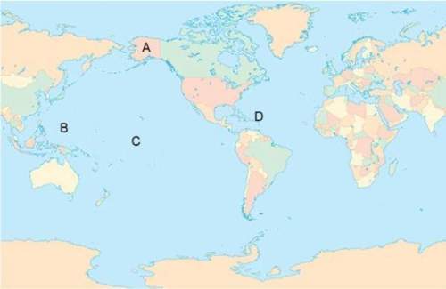 Guam is a u.s. territory. it is closer to asia than to any u.s. state. which letter on the map repre
