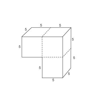 What is the volume of the figure?  a. 75 cubic units b.