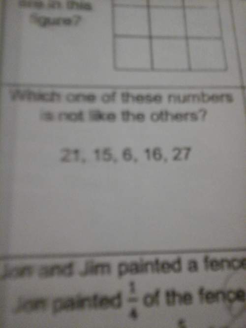 Which one of these numbers isn't like the others? : 21, 15, 6, 16, 27