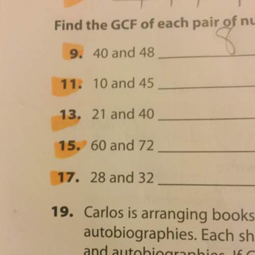 What is the gcf between these numbers