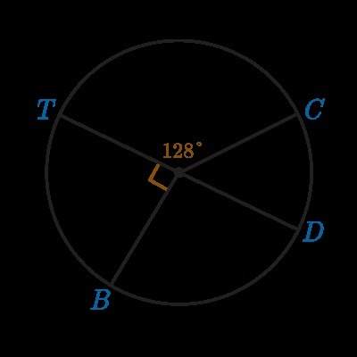 Find the measure of arc tcb in circle p. (picture attached below) answer choices: