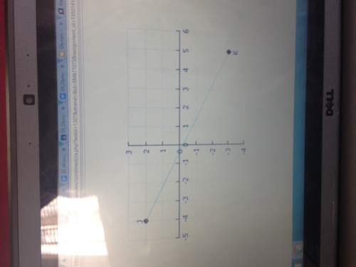 What is the slope of line segment jk?  a. 5/9  b. 9/5  c. -5/9 d. -9/5