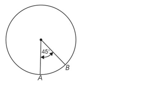 The circumference of the circle in the above figure is 128 ft. what is the length of ab? a. 16
