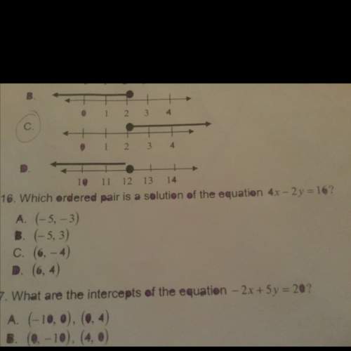 Which ordered pair is a solution of the equation? ( show work)