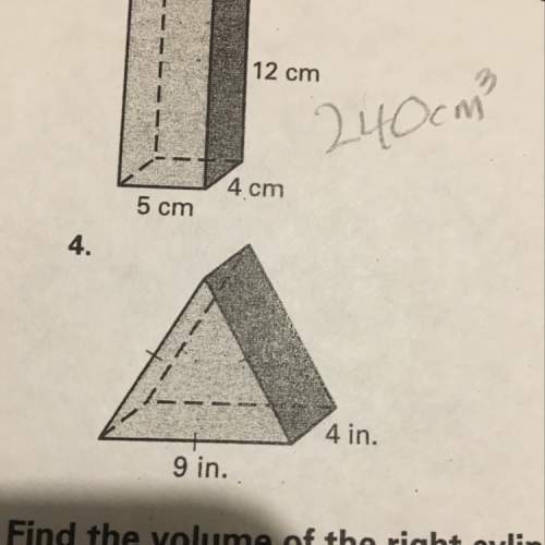 Find the volume of the right prism. for number 4