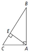 1. which segment of the hypotenuse is adjacent to line ab 3. which similarity statement