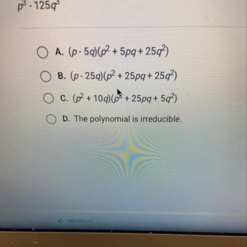Which of the following is the correct factorization of the polynomial below?  p3 - 125q3