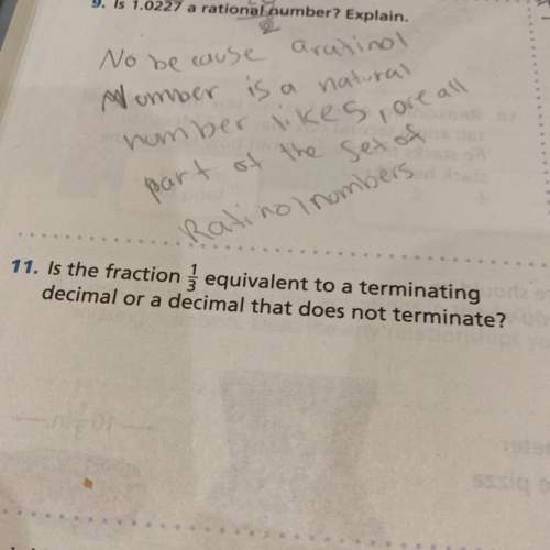 Is the fraction 1/3 equivalent to a terminating decimal or number that does not terminate