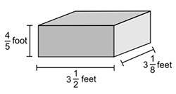 What is the volume of the box pictured below?  a.3 1/10 cubic feet b.3 2/5cu