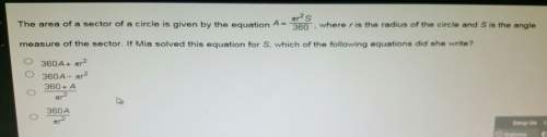 The area of a sector of a circle is given by the equation