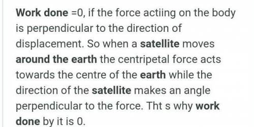 Calculate he work done keep a satellite in cicular orbit about the earth
