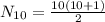 N_{10} = \frac{10(10+1)}{2}