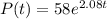 P(t)=58e^{2.08t}