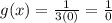 g(x)=\frac{1}{3(0)}=\frac{1}{0}