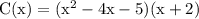 \rm C(x) = (x^2-4x-5)(x+2)