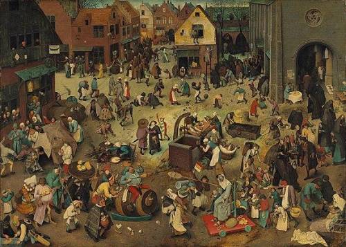 Look at Pieter Bruegel the Elder's Battle Between Carnival and Lent.

Which of the following is not