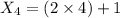 X_4=(2\times 4)+1
