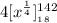 4[x^{\frac{1}{4} } } ]^{142} __1_8