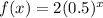 f(x)=2(0.5)^x