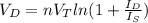 V_D = nV_Tln(1+ \frac{I_D}{I_S} )
