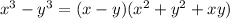 x^3-y^3 = (x-y)(x^2+y^2+xy)