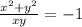 \frac{x^2+y^2}{xy}=-1