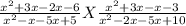 \frac{x^{2} + 3x -2x - 6}{x^{2} -x - 5x + 5} X \frac{x^{2} + 3x - x - 3}{x^{2} -2x -5x + 10}