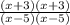 \frac{(x + 3)(x + 3)}{(x - 5)(x - 5)}