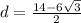 d = \frac{14 - 6\sqrt{3}}{2}