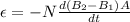 \epsilon = - N  \frac{d ( B_2  -  B_1 ) A  }{dt}