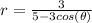 r=\frac{3}{5-3cos(\theta)}
