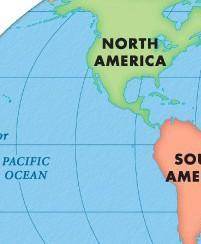 What are the names of the seven continents and four major oceans and where are they located on a map