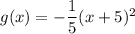 g(x)=-\dfrac{1}{5}(x+5)^2