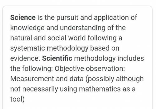 In your own words, define the term science.